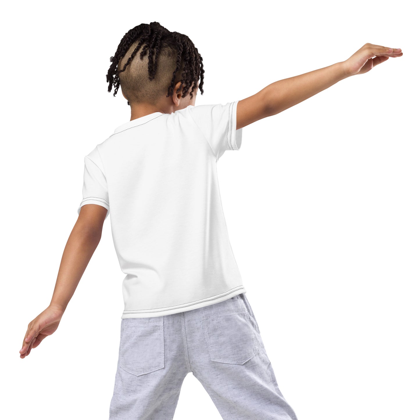 Kids crew neck short-sleeved T-shirt (Raicho-kun)