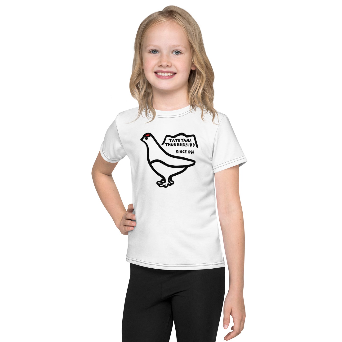 Kids crew neck short-sleeved T-shirt (Raicho-kun)