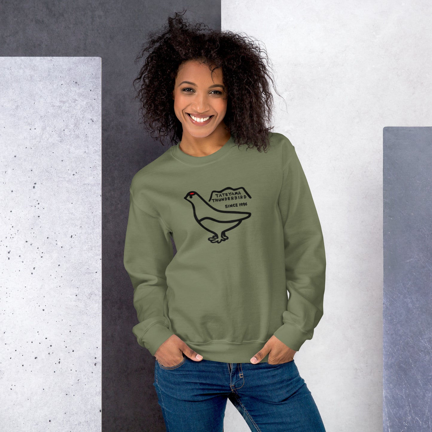 Sweatshirt (large Raicho-kun on the front & small logo on the back)