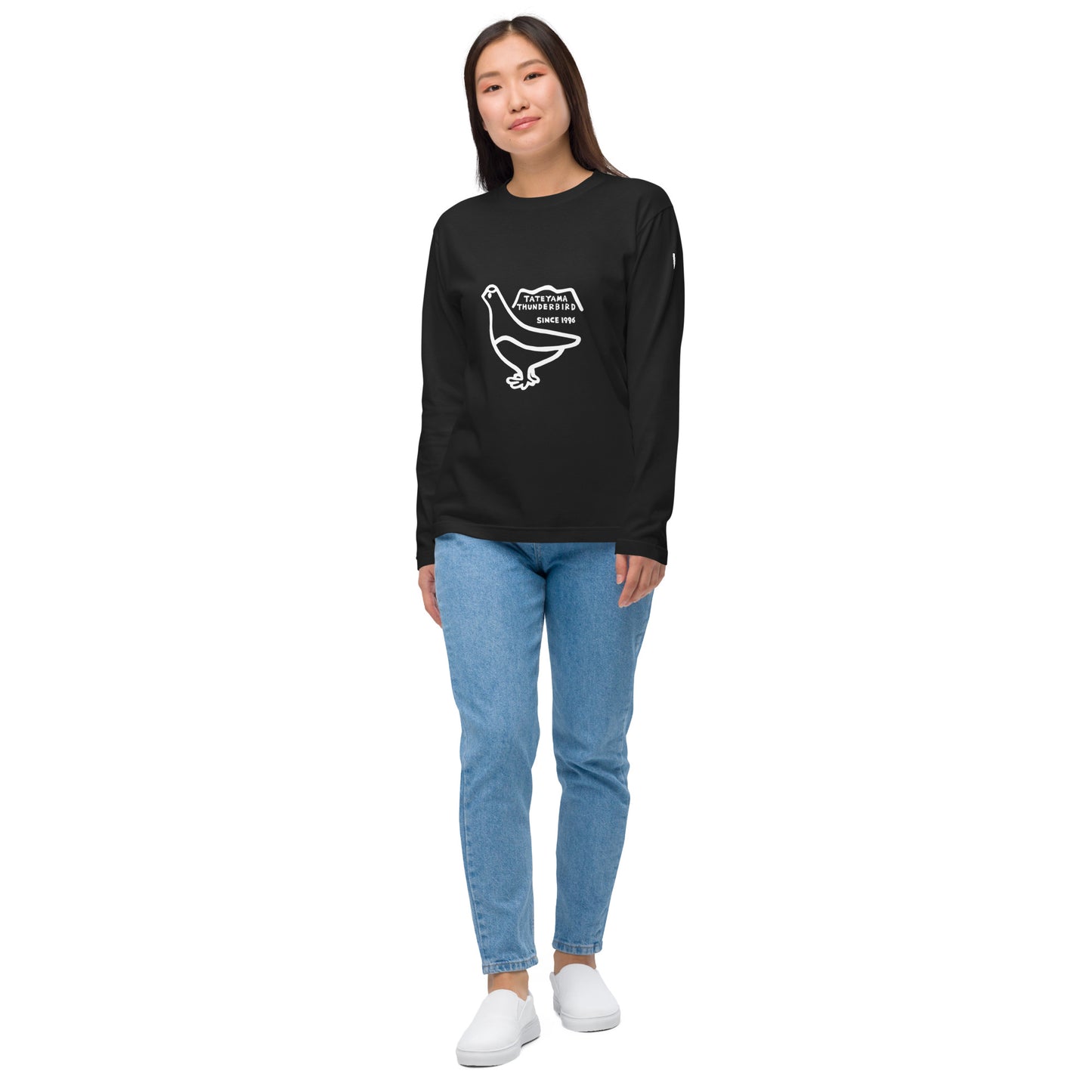 Long-sleeved T-shirt (Raicho-kun) Black, Navy, Turquoise, Heather Gray, Light Pink