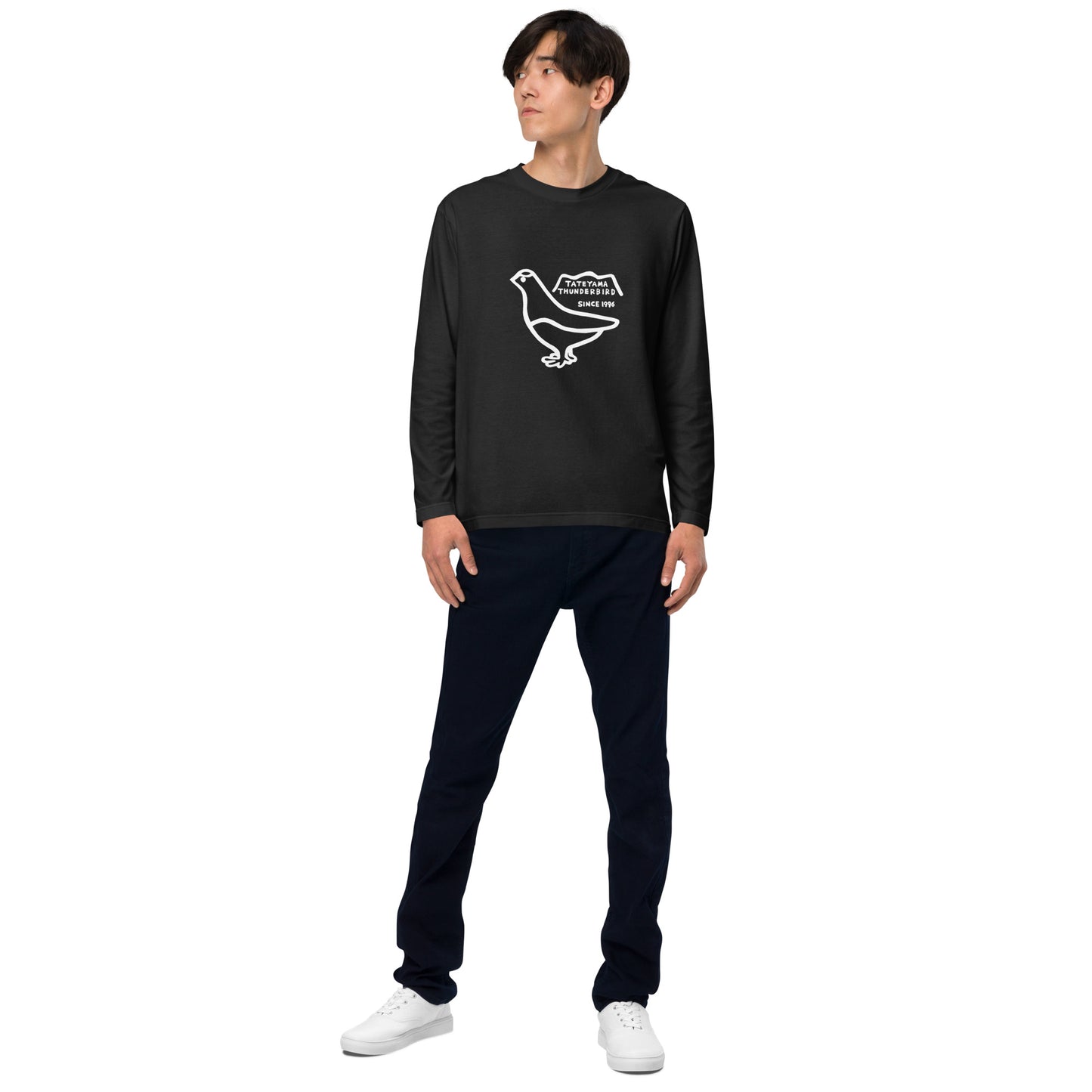 Long-sleeved T-shirt (Raicho-kun) Black, Navy, Turquoise, Heather Gray, Light Pink