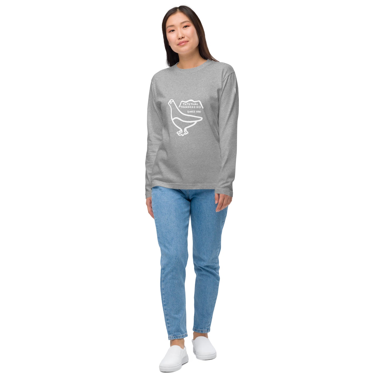 Long-sleeved T-shirt (Raicho-kun) Black, Navy, Turquoise, Heather Gray, Light Pink