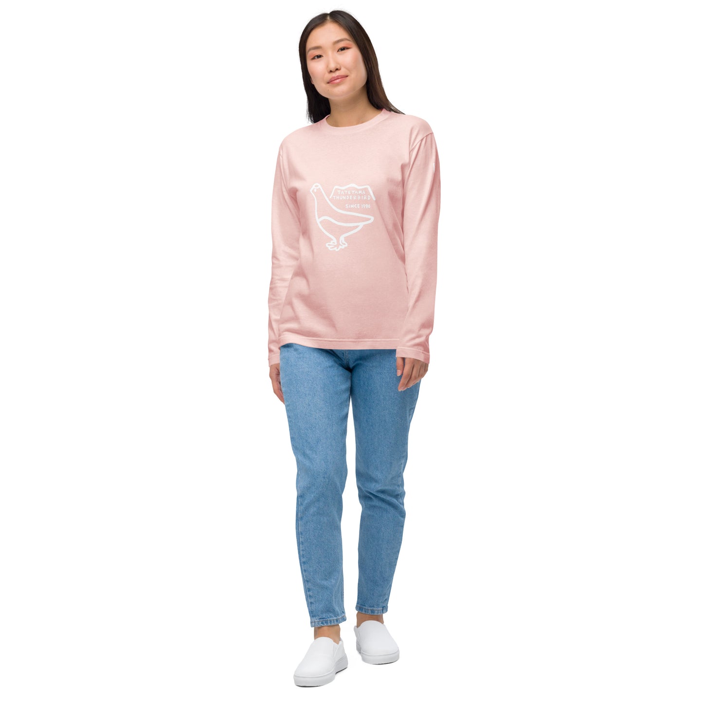 Long-sleeved T-shirt (Raicho-kun) Black, Navy, Turquoise, Heather Gray, Light Pink