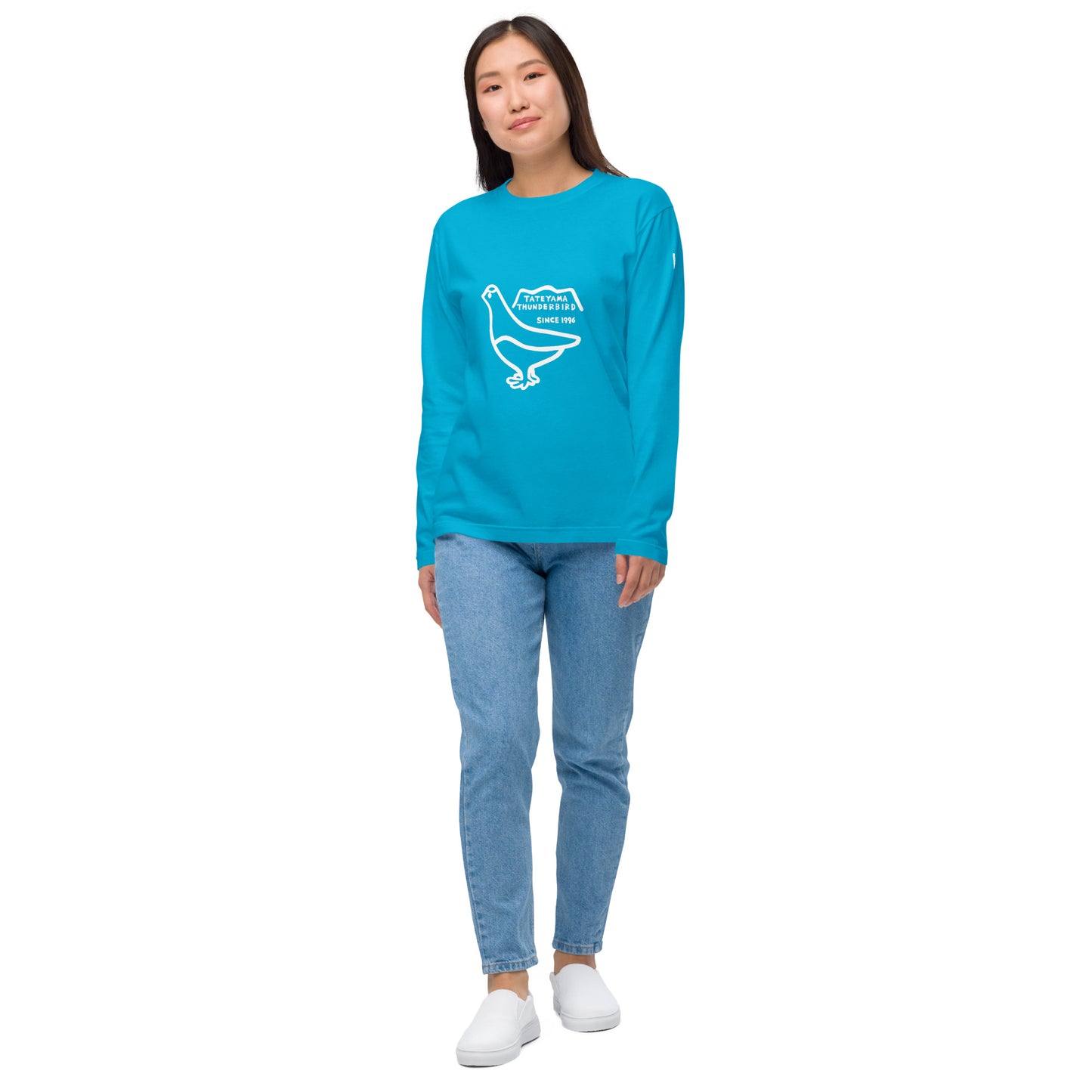 Long-sleeved T-shirt (Raicho-kun) Black, Navy, Turquoise, Heather Gray, Light Pink