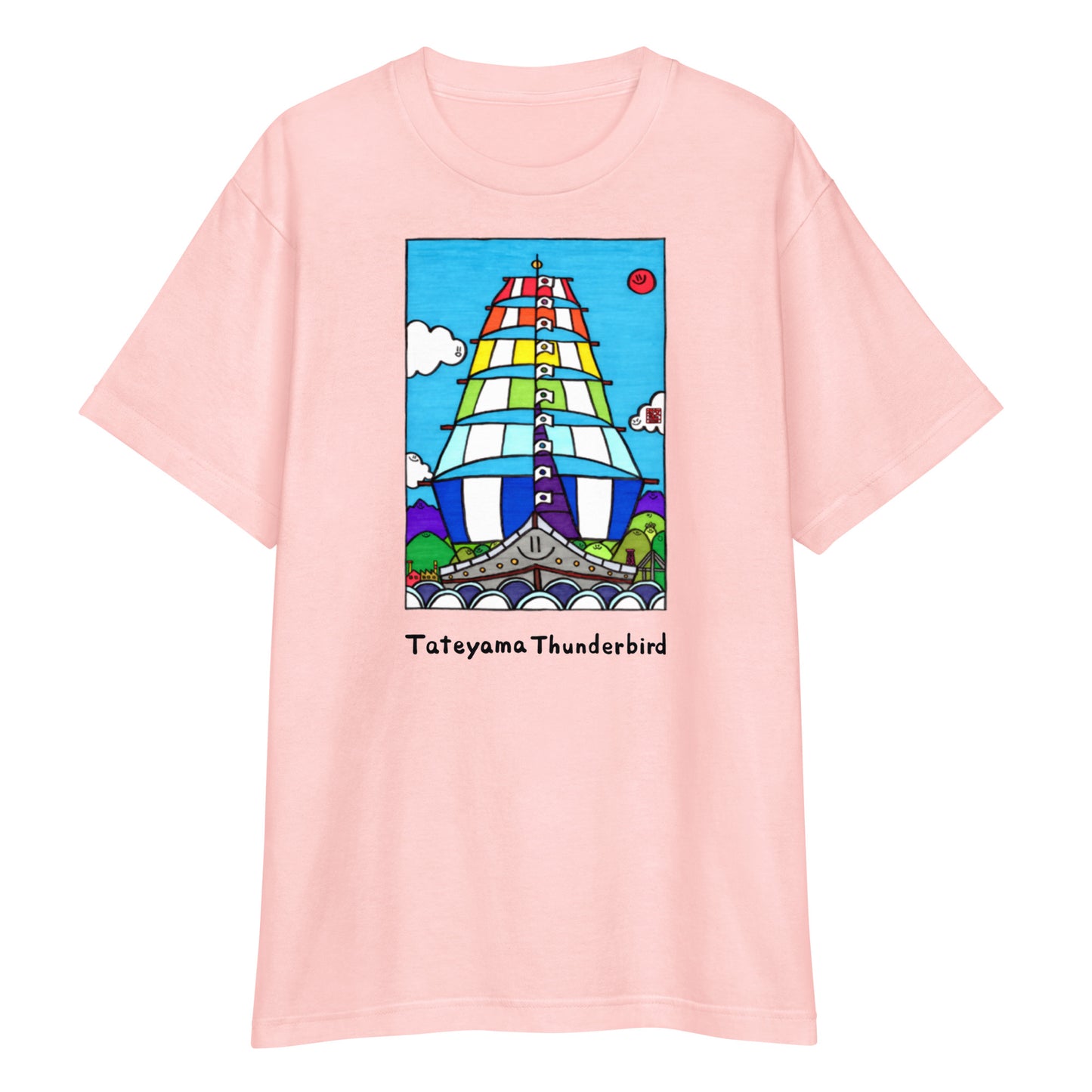 Heavyweight short sleeve T-shirt (sailing ship)