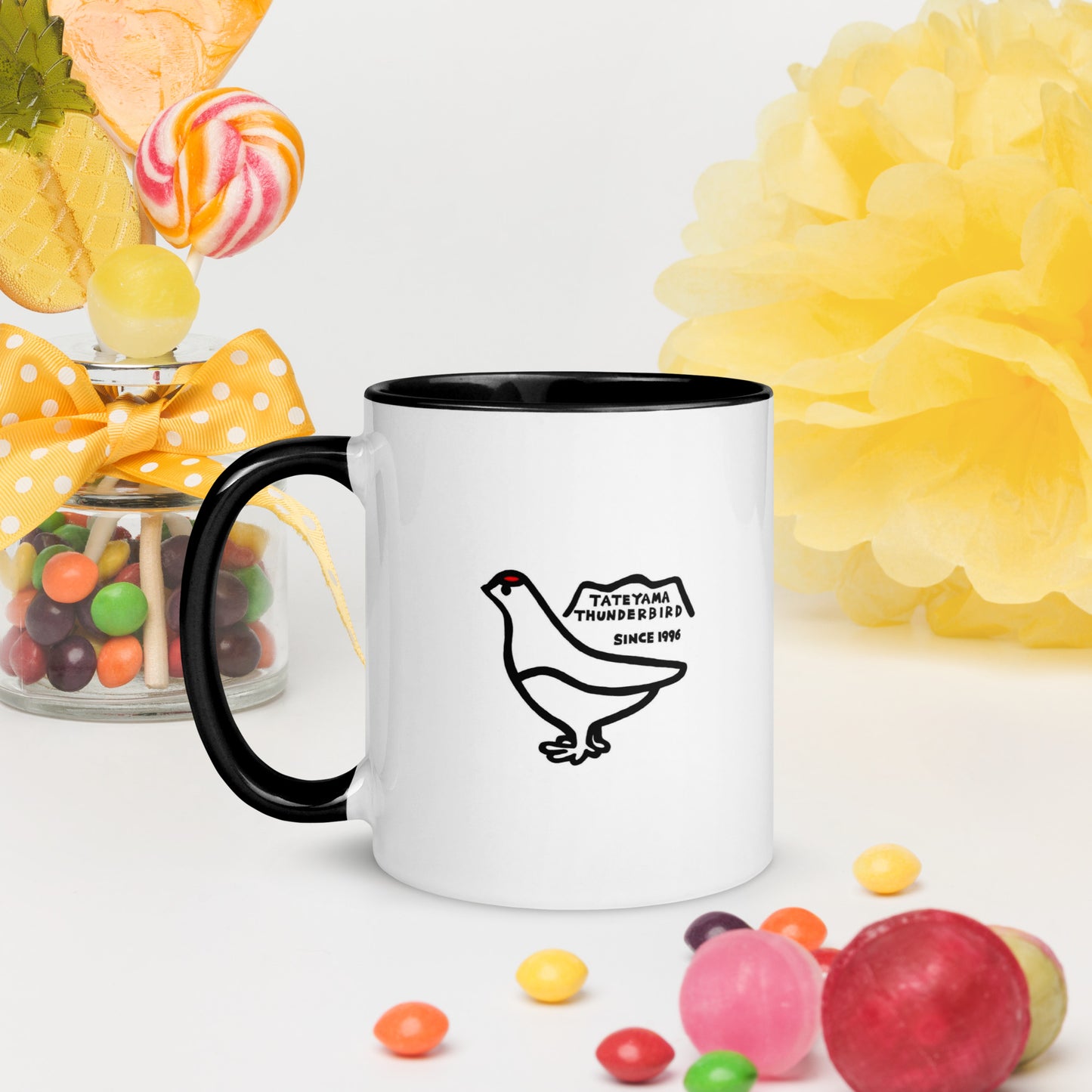 内側色付きマグカップ(雷鳥くん)