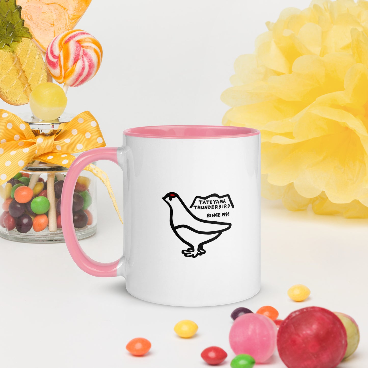 内側色付きマグカップ(雷鳥くん)