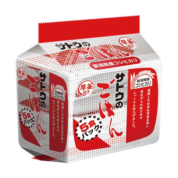 サトウのごはん 新潟県産コシヒカリ 200g✖️25食(5食×5パック)